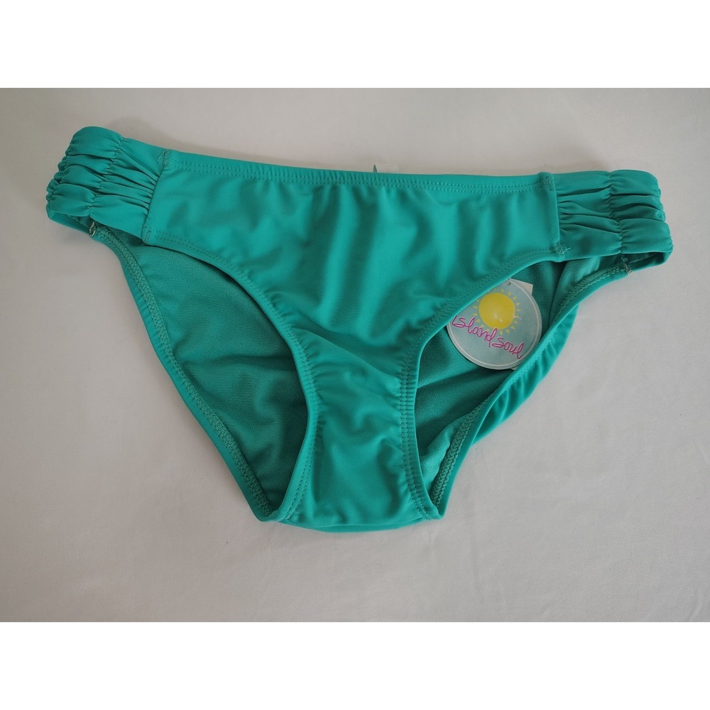 Island Soul Women's Teal Bikini Bottoms Size S - NWT